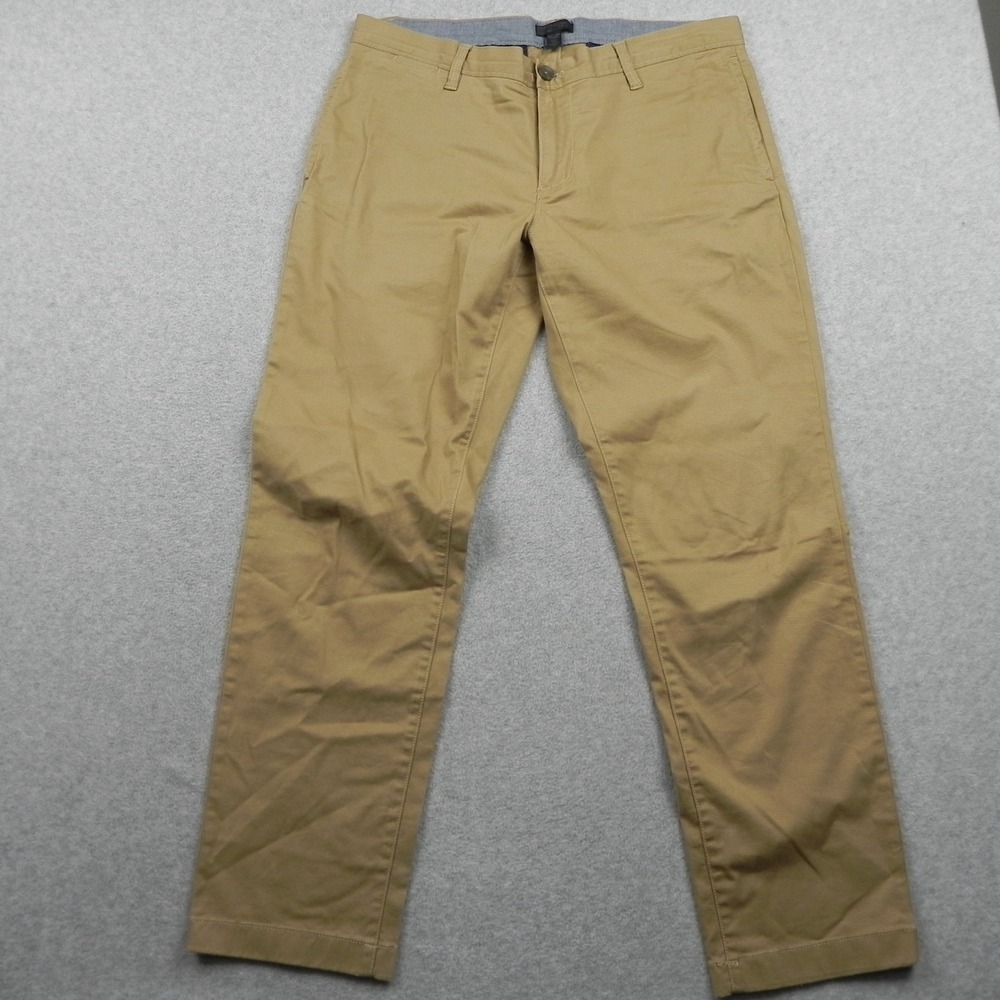 14th & Union Pants Mens 34x30 Slim Fit Chino Casual Stretch Flex Flat Front Tan